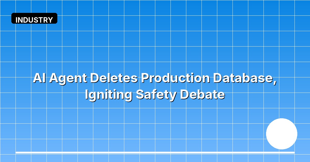 AI Agent Deletes Production Database, Igniting Safety Debate