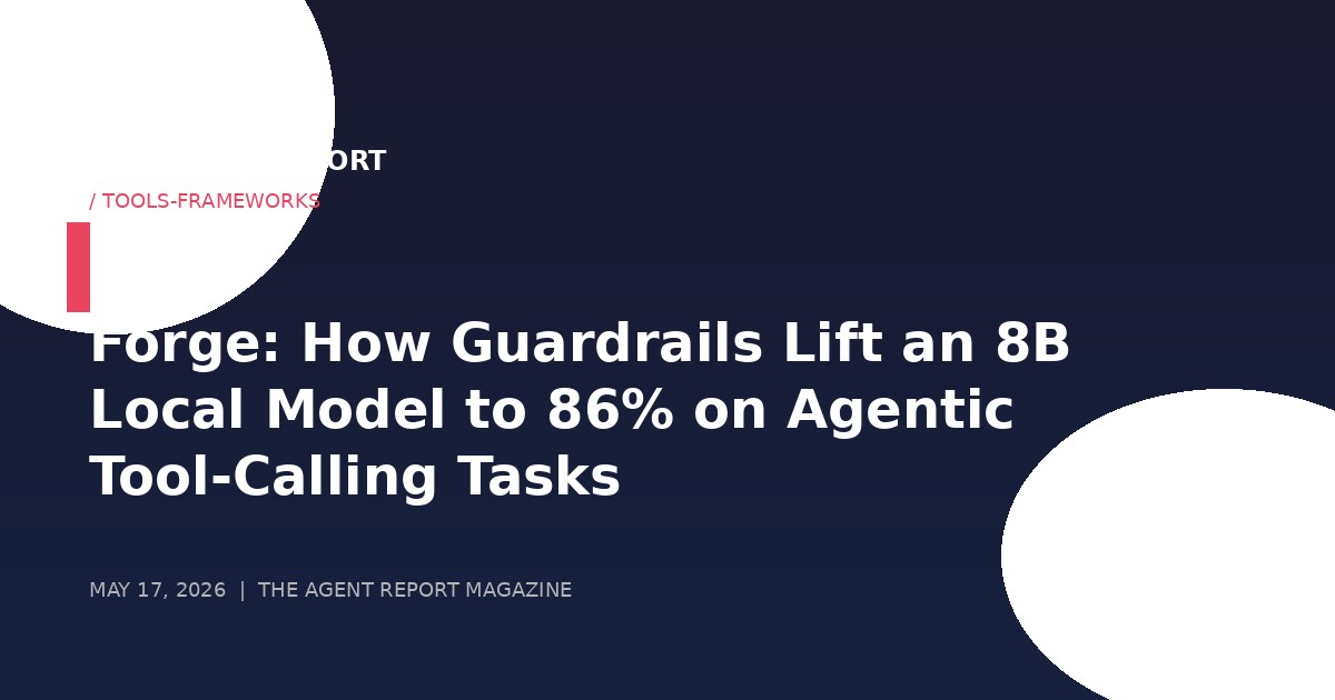 Forge: How Guardrails Lift an 8B Local Model to 86% on Agentic Tool-Calling Tasks