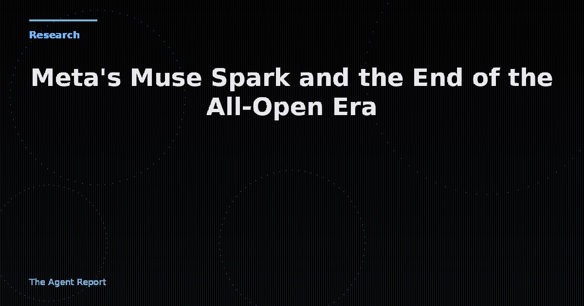 Meta's Muse Spark: End of the Open-Source AI Era
