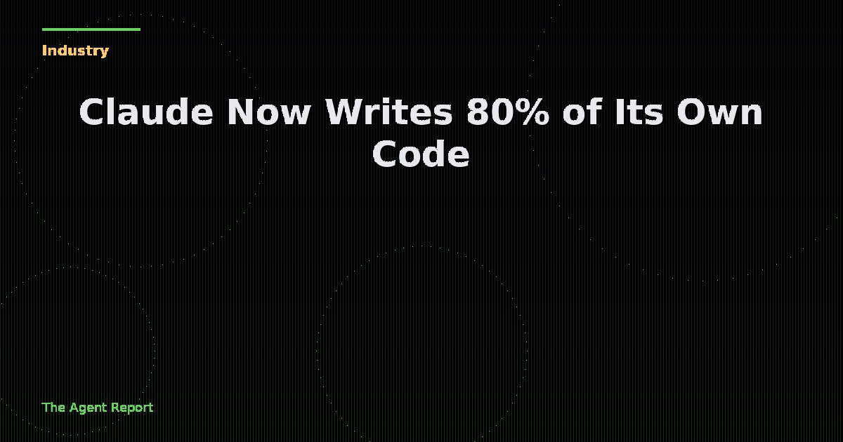 Claude Now Writes 80% of Its Own Code — Anthropic's Self-Improvement Milestone Arrives Faster Than Expected