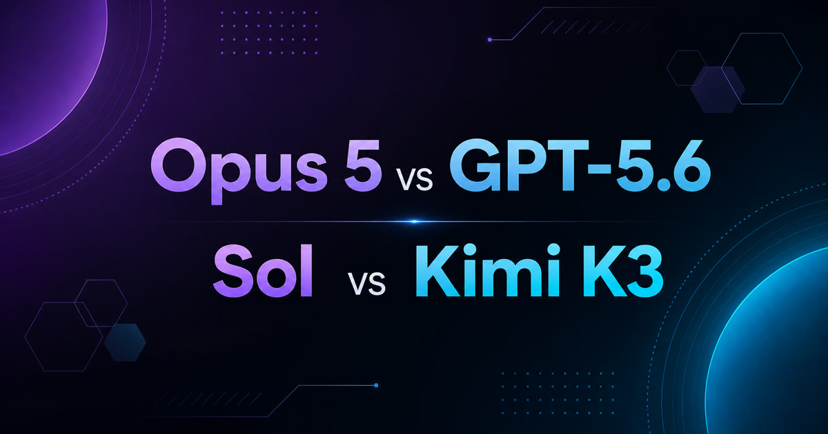Opus 5 vs GPT-5.6 Sol vs Kimi K3: The Agentic Model Matchup