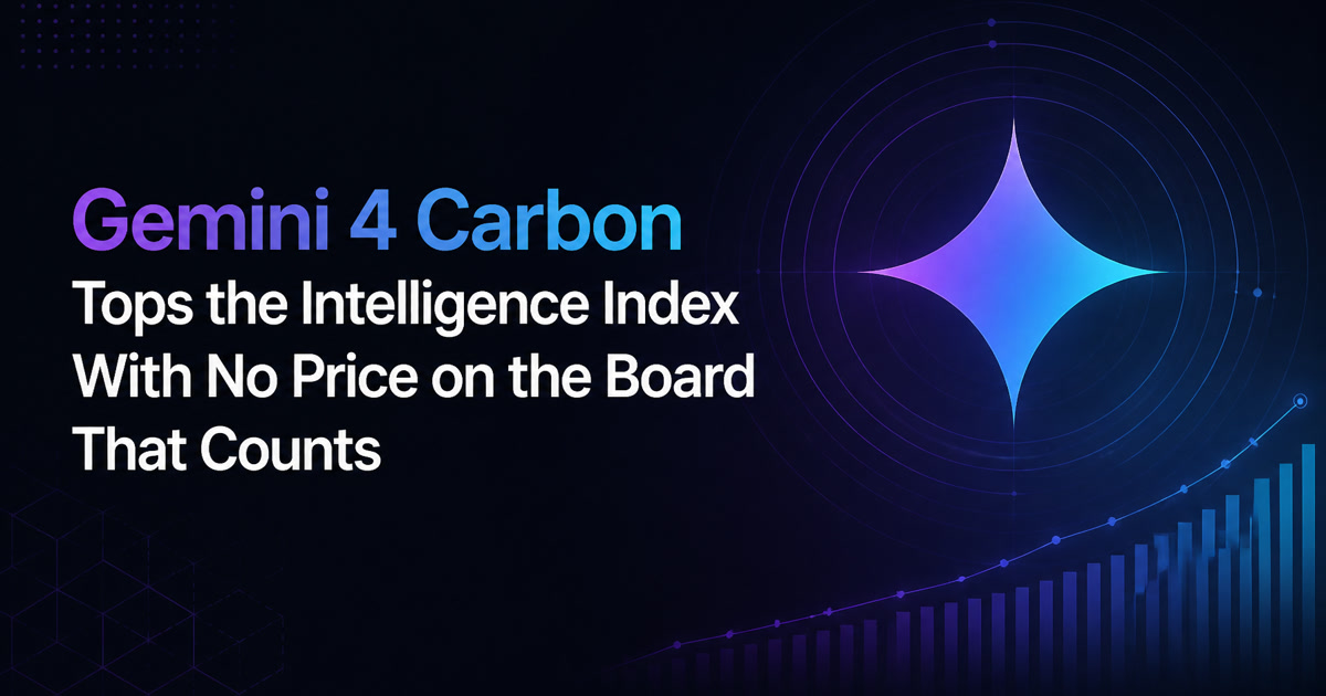 Gemini 4 Carbon Tops the Index With No Price on the Board That Counts