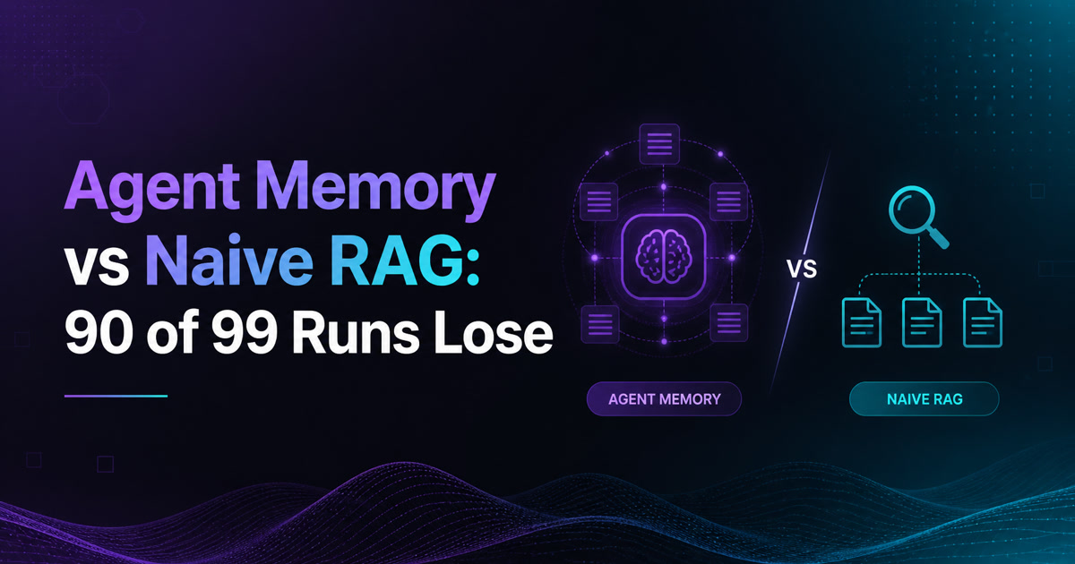 Agent Memory Lost to Naive RAG in 90 of 99 Test Runs, UIUC Study Finds