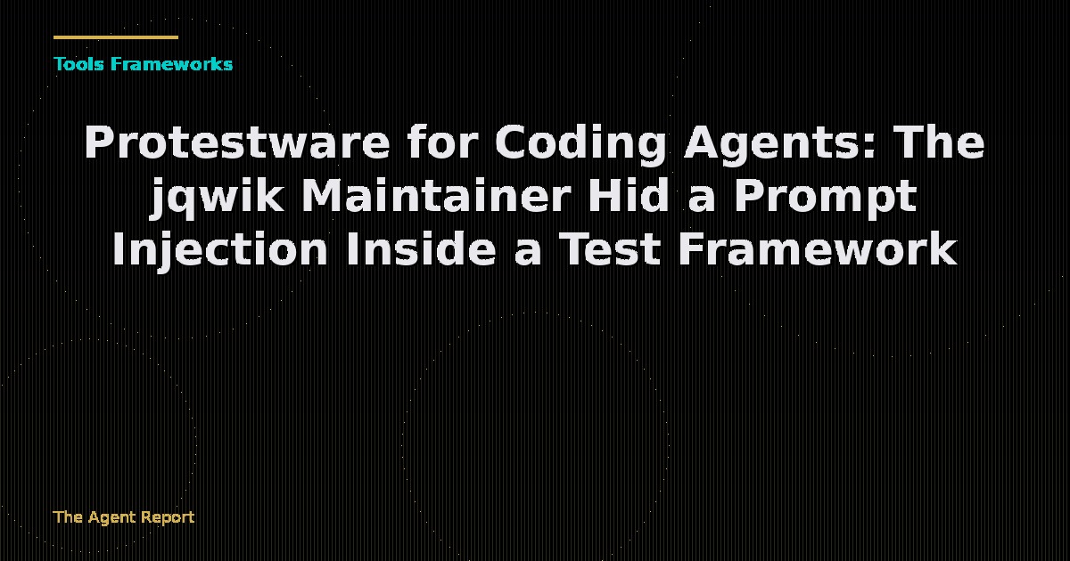 Protestware for Coding Agents: The jqwik Maintainer Hid a Prompt Injection Inside a Test Framework